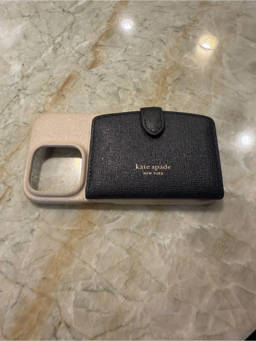 iPhone 14 Pro Accessory Bundle Kate Spade Two-Tone Wallet Case & Protectors